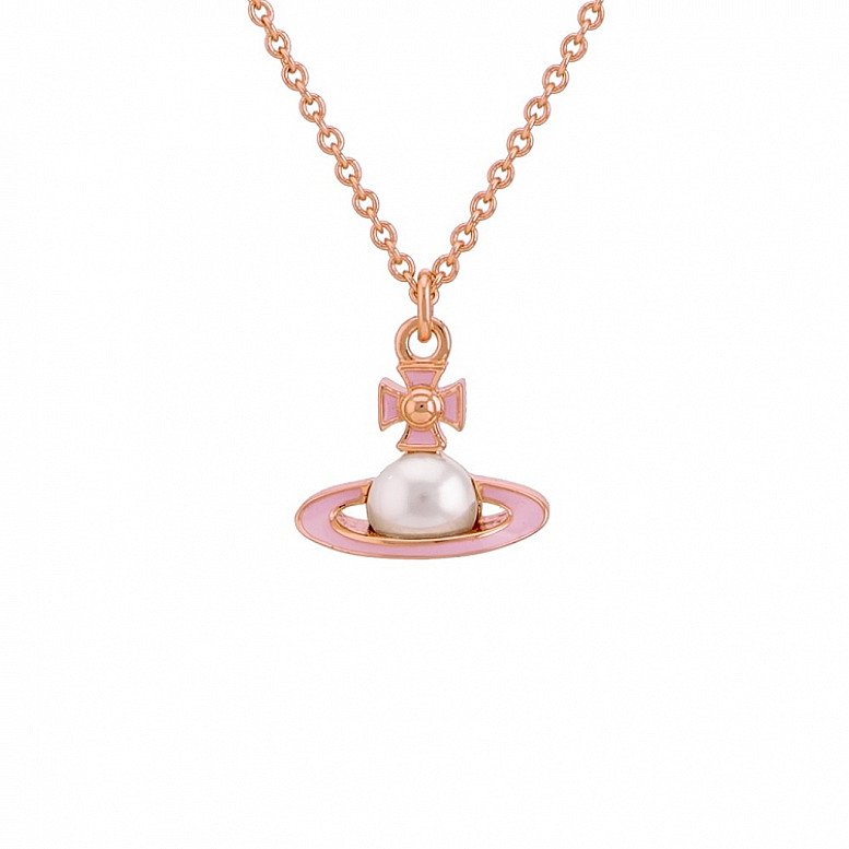 Up to 60% Off on Vivienne Westwood Jewellery - Park Pink Rose Gold Necklace!