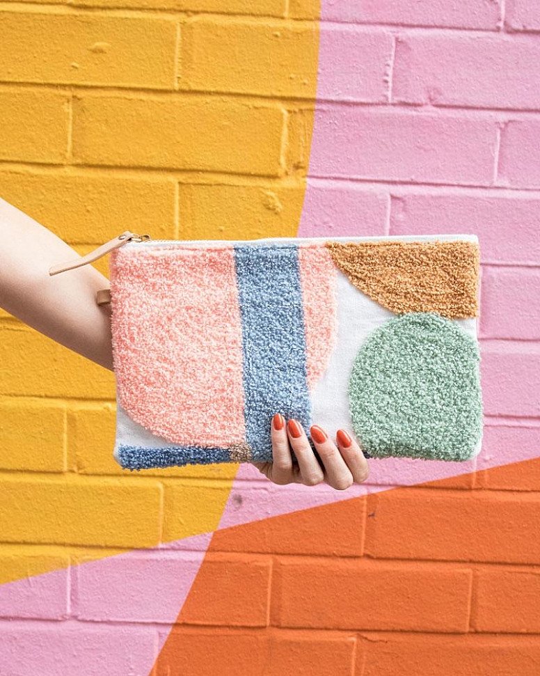PICK OF THE WEEK - Delice Embroidered Pouch, Pastel!
