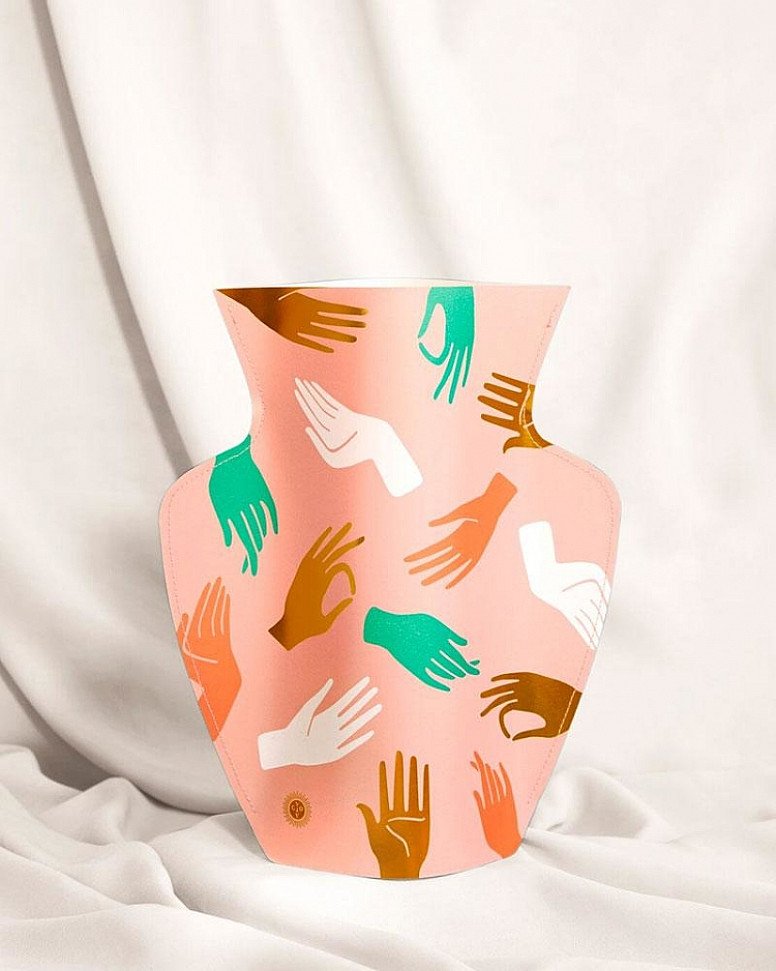 SALE - Octaevo Paper Vase, Hamsa!