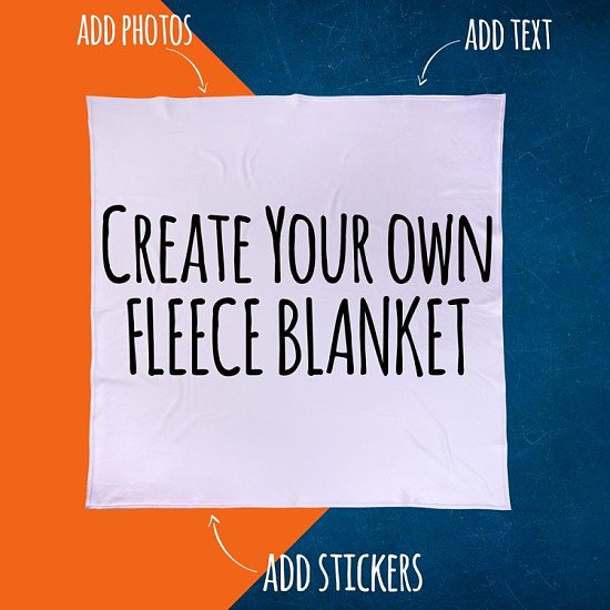 SALE CREATE YOUR OWN FLEECE BLANKET British Made Gifts Deal