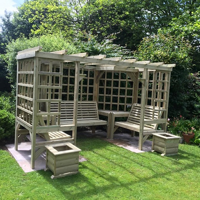 Riviera Large Garden Pergola 7 Seater
