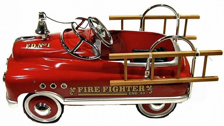 Comet red fire fighter pedal car