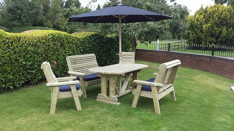 Ergonomic Oval Table Set – 4 Seater (ET101)