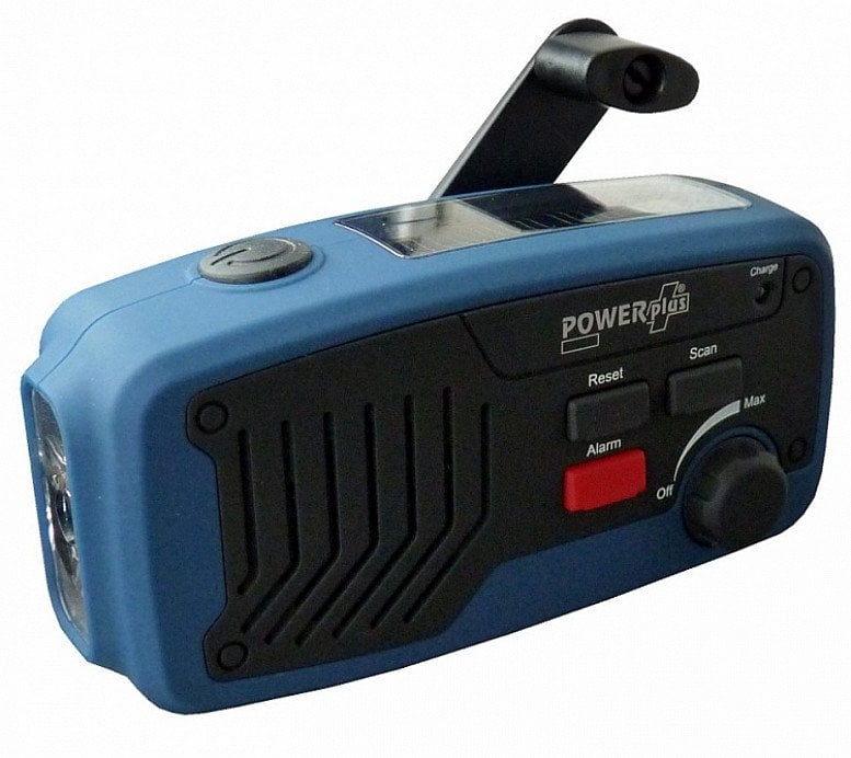 POWERPLUS PANTHER WIND UP & SOLAR RADIO, TORCH & POWER BANK - £28.99!
