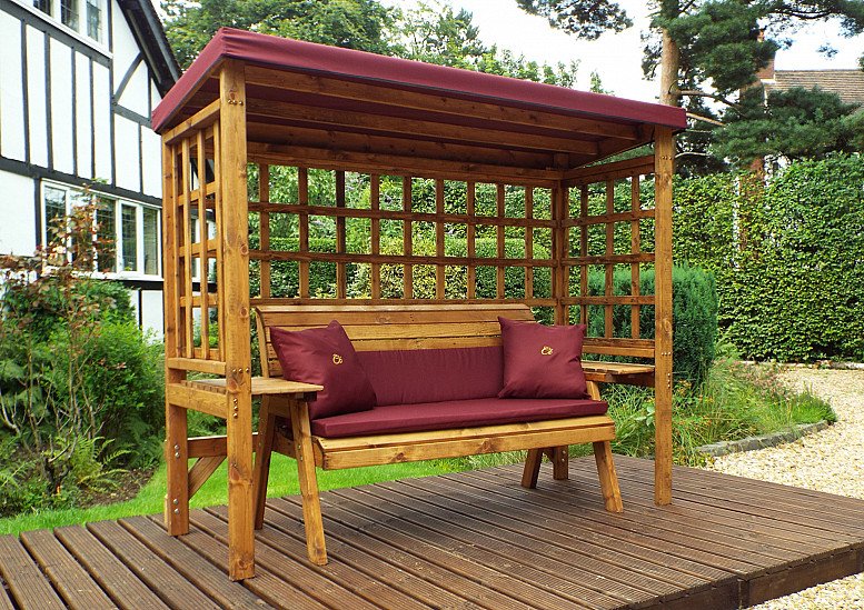 Wentworth Garden Arbour – Burgundy 3 Seater