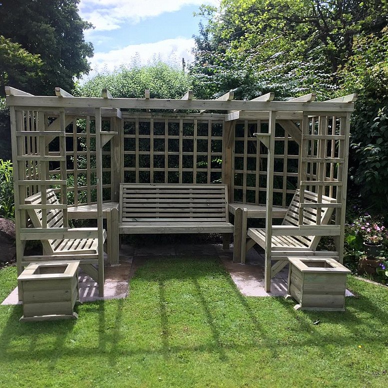 Riviera Large Garden Pergola 7 Seater