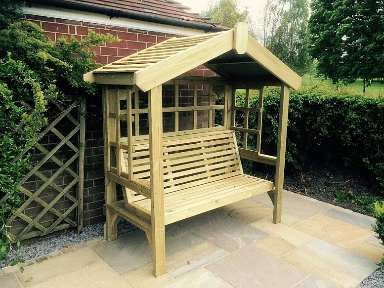 Cottage Arbour – Trellis Back & Sides -3 Seats (CA104)