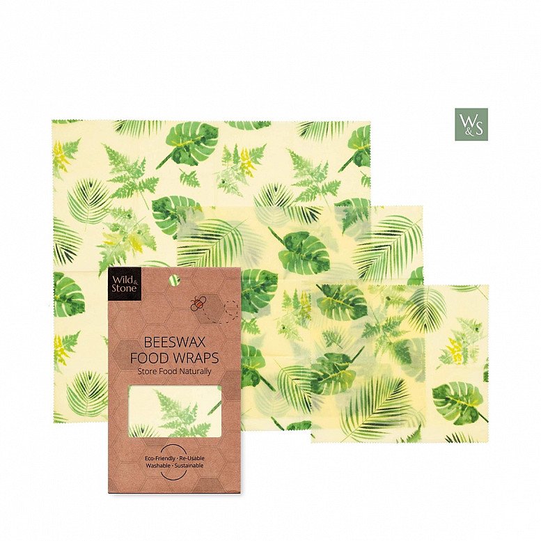 Plastic Free July: BEESWAX FOOD WRAPS, ORGANIC & REUSABLE, BOTANICAL PATTERN - £9.99!