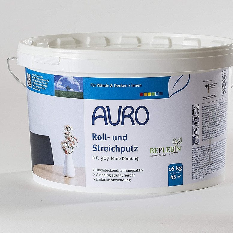 SALE ON ECO PRODUCTS - AURO 309 Roll And Brush Rendering (Coarse) 16kg: £45.00!