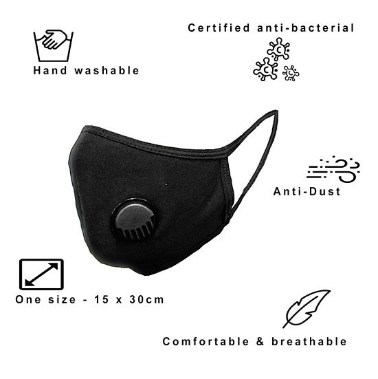 Reusable cotton face masks - with ventilation
