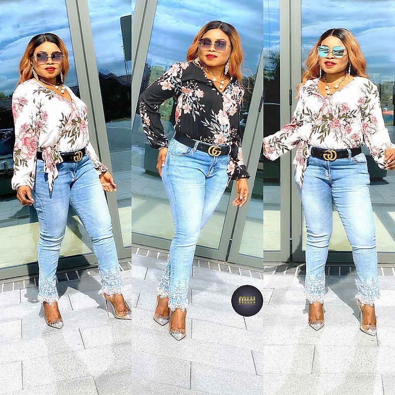 Alecia Long Sleeve Floral Wrap Top