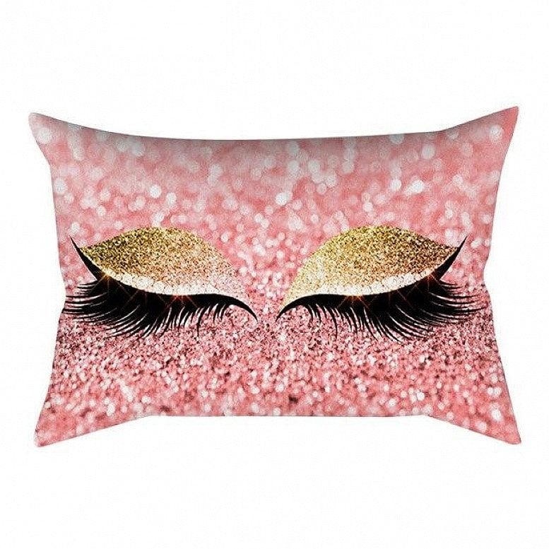 Eyelash Out Soft Velvet Cushion Cover 30x50cm Marble Pillow Cases funny cushions new Home Sofa Bed d