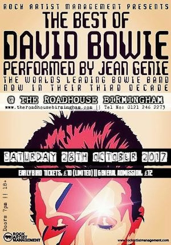 JEAN GENIE - The world's No1 tribute to David Bowie
