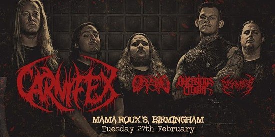 Carnifex, Oceano, Aversions Crown & Disentomb - 50% Sold!