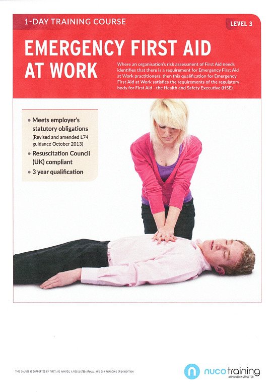 Emergency First Aid at Work Qualification Course JPF First Aid Event Cannock