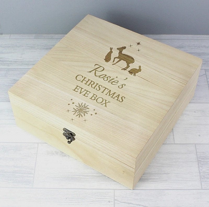 Personalised Wooden Christmas Eve Box