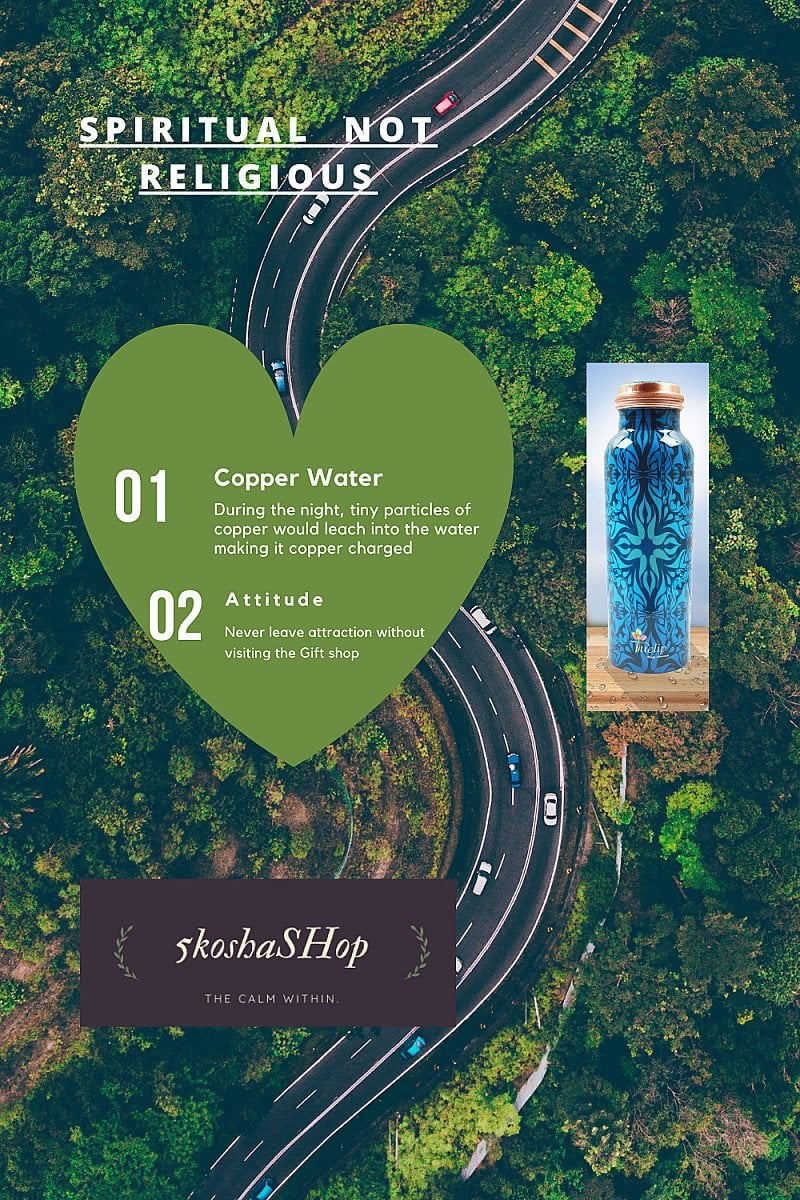 100% pure Copper water bottle as mentioned in the 5 Koshas or Sheaths (Panch Kosha)
