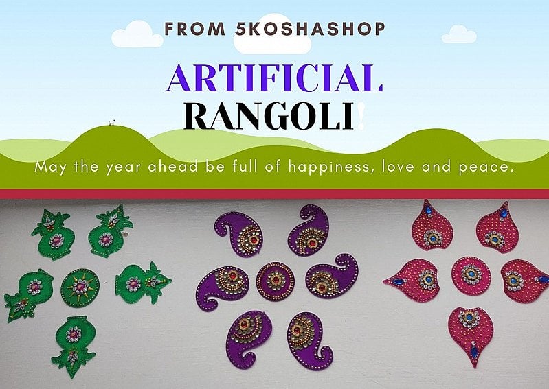 Artificial Rangoli Reusable