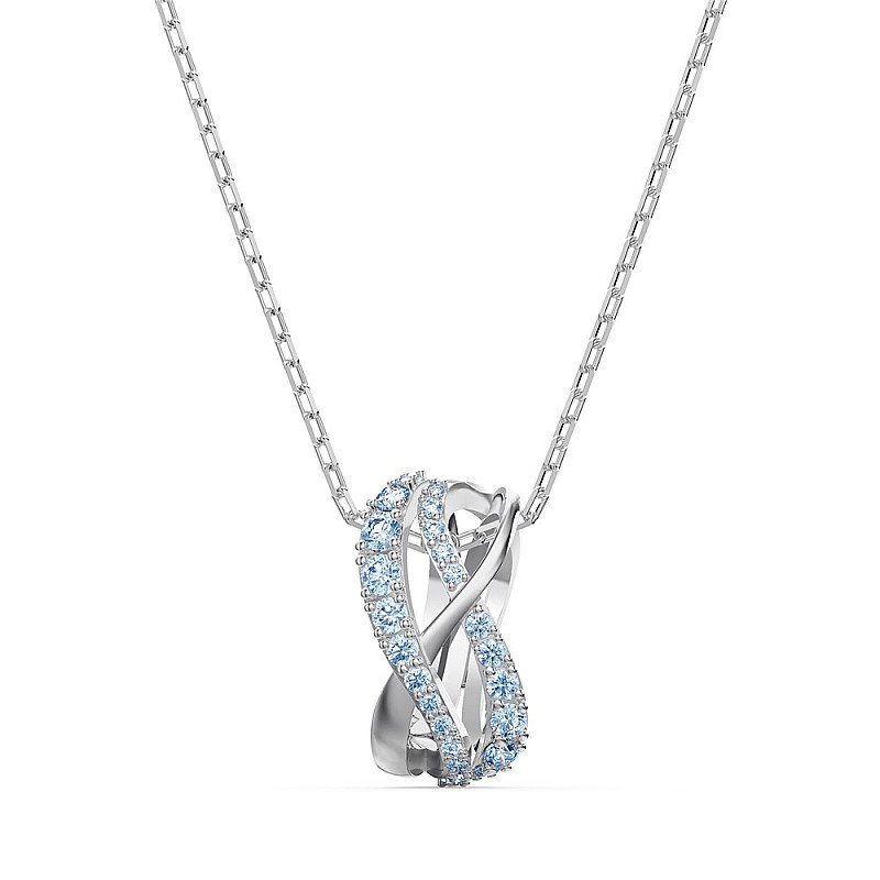 CHRISTMAS GIFT IDEAS: SWAROVSKI TWIST SILVER & BLUE NECKLACE - £79.00!