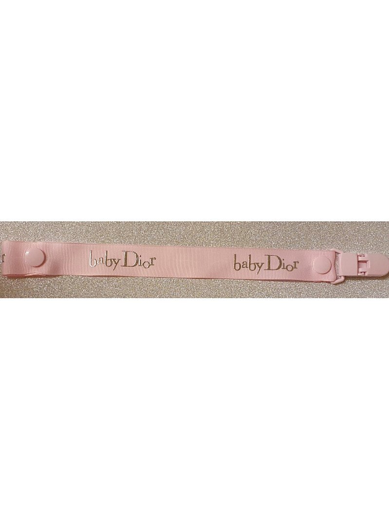 Baby Dior Pink and Silver Dummyclip