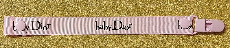 Baby Dior Pink and Black Dummyclip