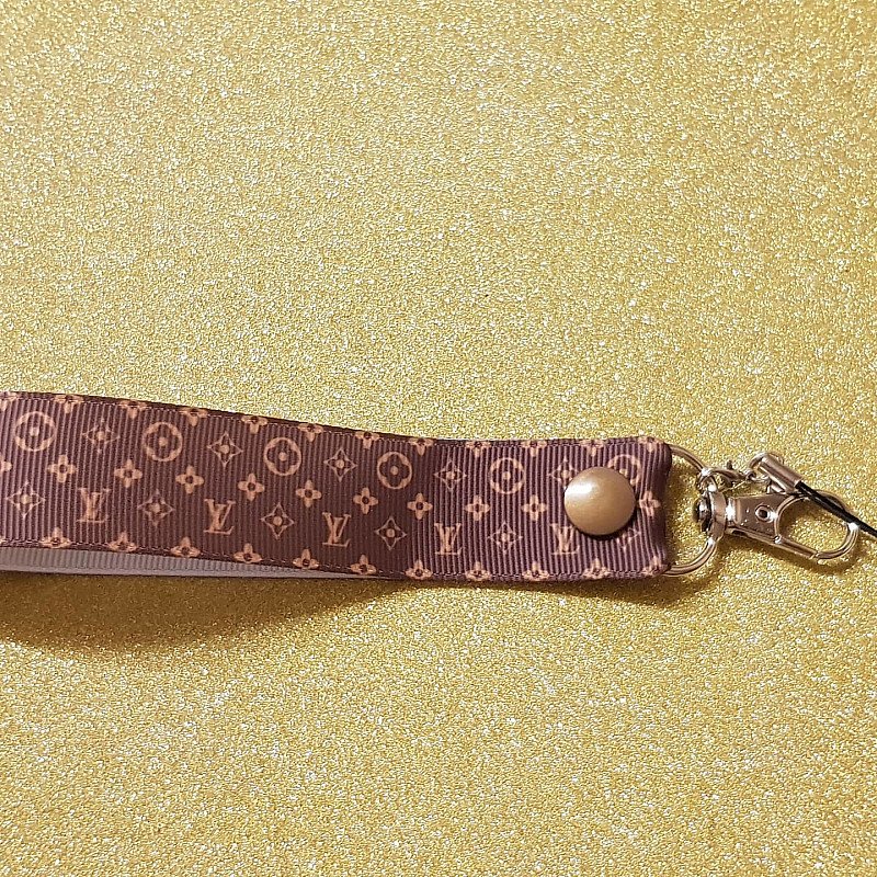 Ladies Mens LV Wriststrap Lanyard Keyfob Keyring