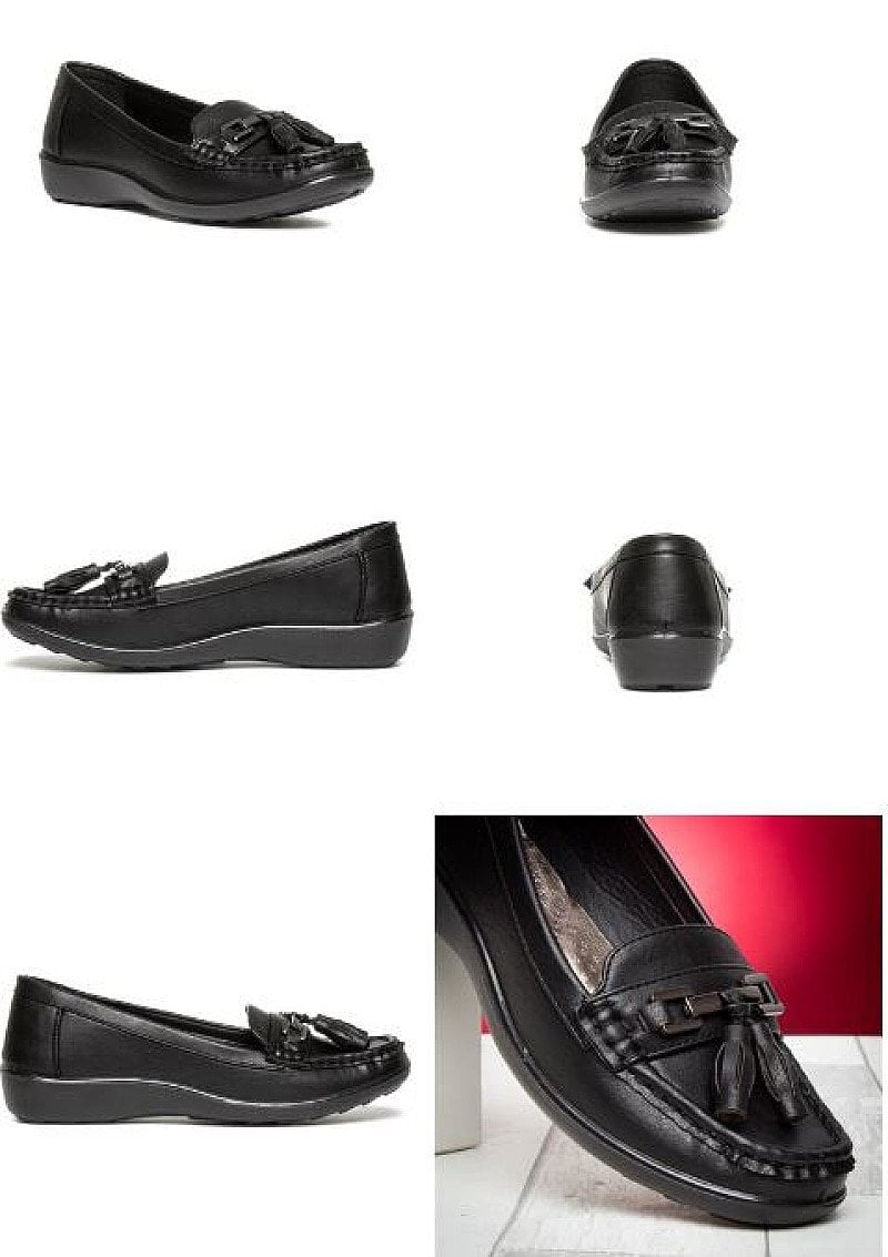 SAVE 23% - Womens Casual Slip On Loafer in Black!