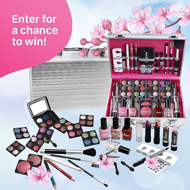 WIN - 64 Piece Makeup Vanity Case by Urban Beauty!
