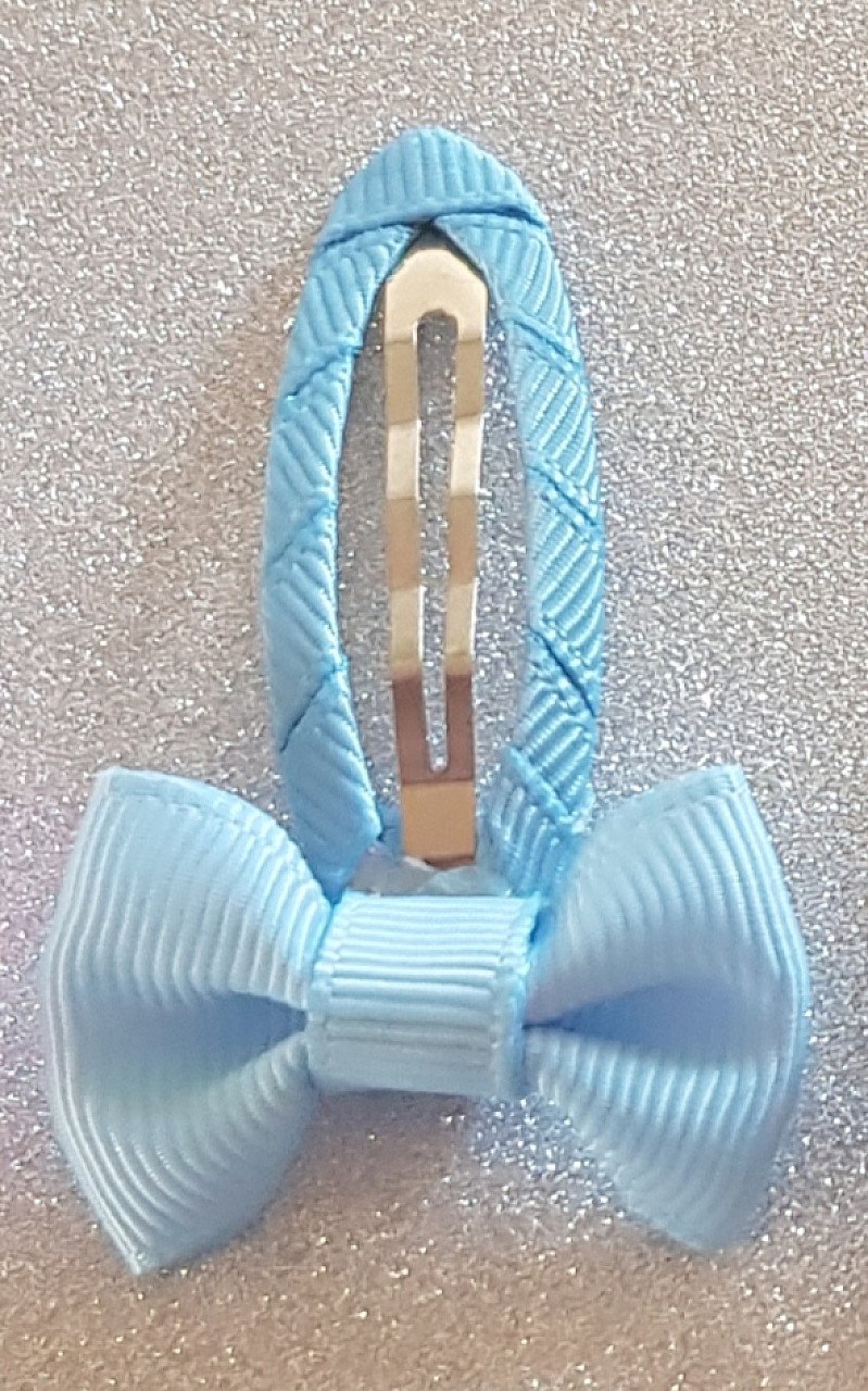 Blue Topaz Teeny Hairbow or Headband