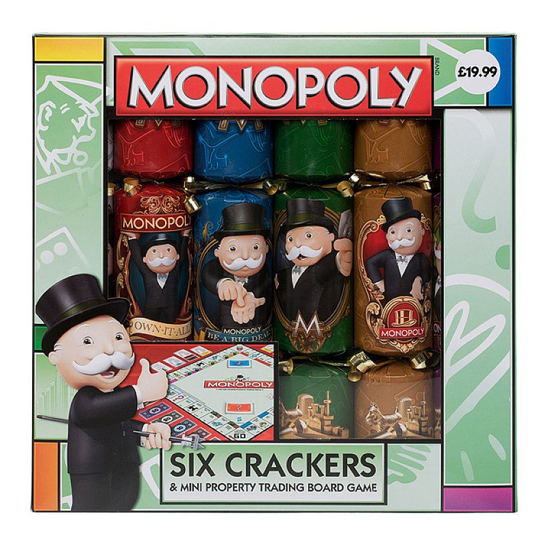 Half Term - Monopoly Novelty Crackers (Pack of 6)