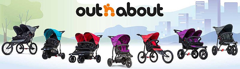 Check out the full Out'n'about range with us! From strollers, carrycots and nippers - we have it all