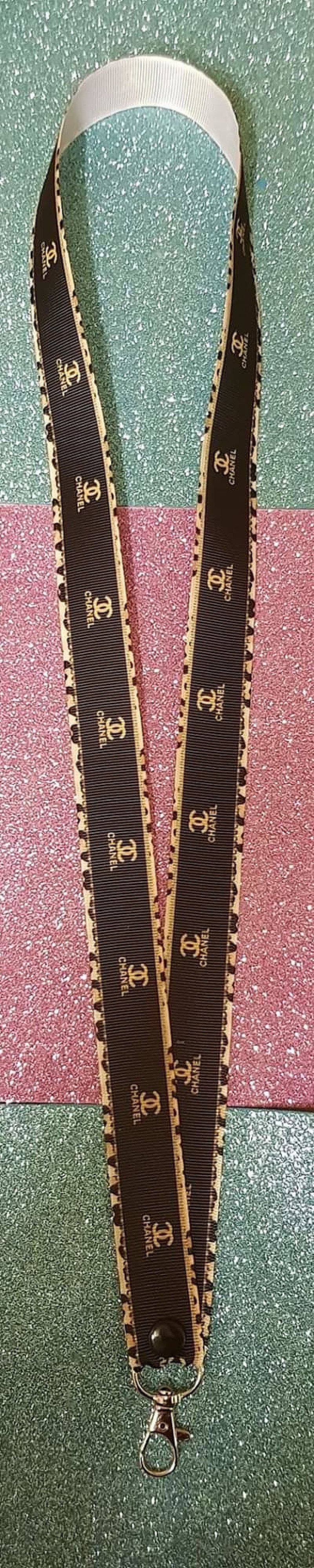 Chanel leopard Lanyard Id Badge Holder