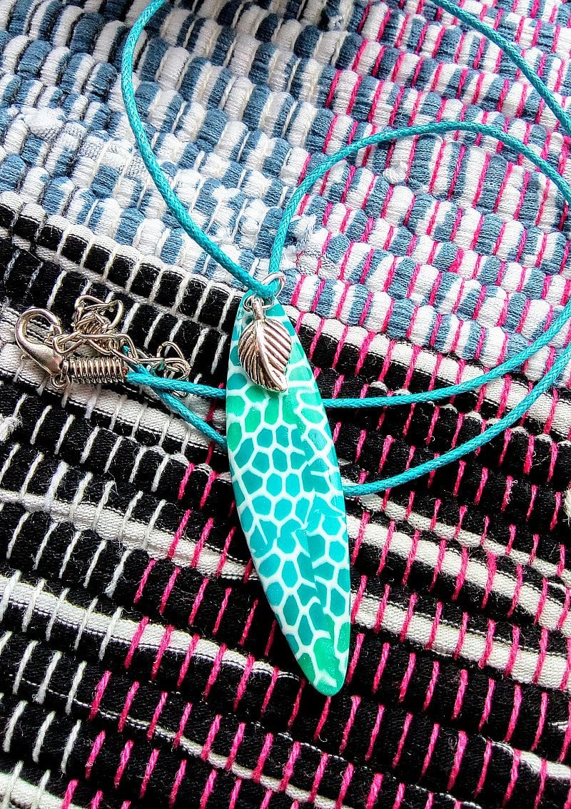 Blue handmade pendant