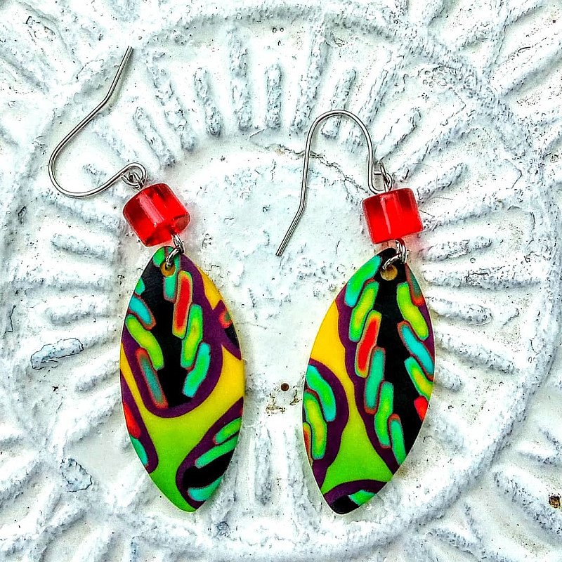 Colourful handmade earrings