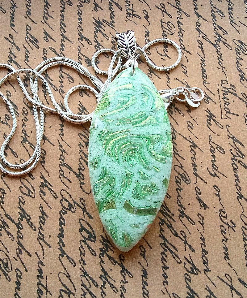 New store listing... Crackle effect pendant