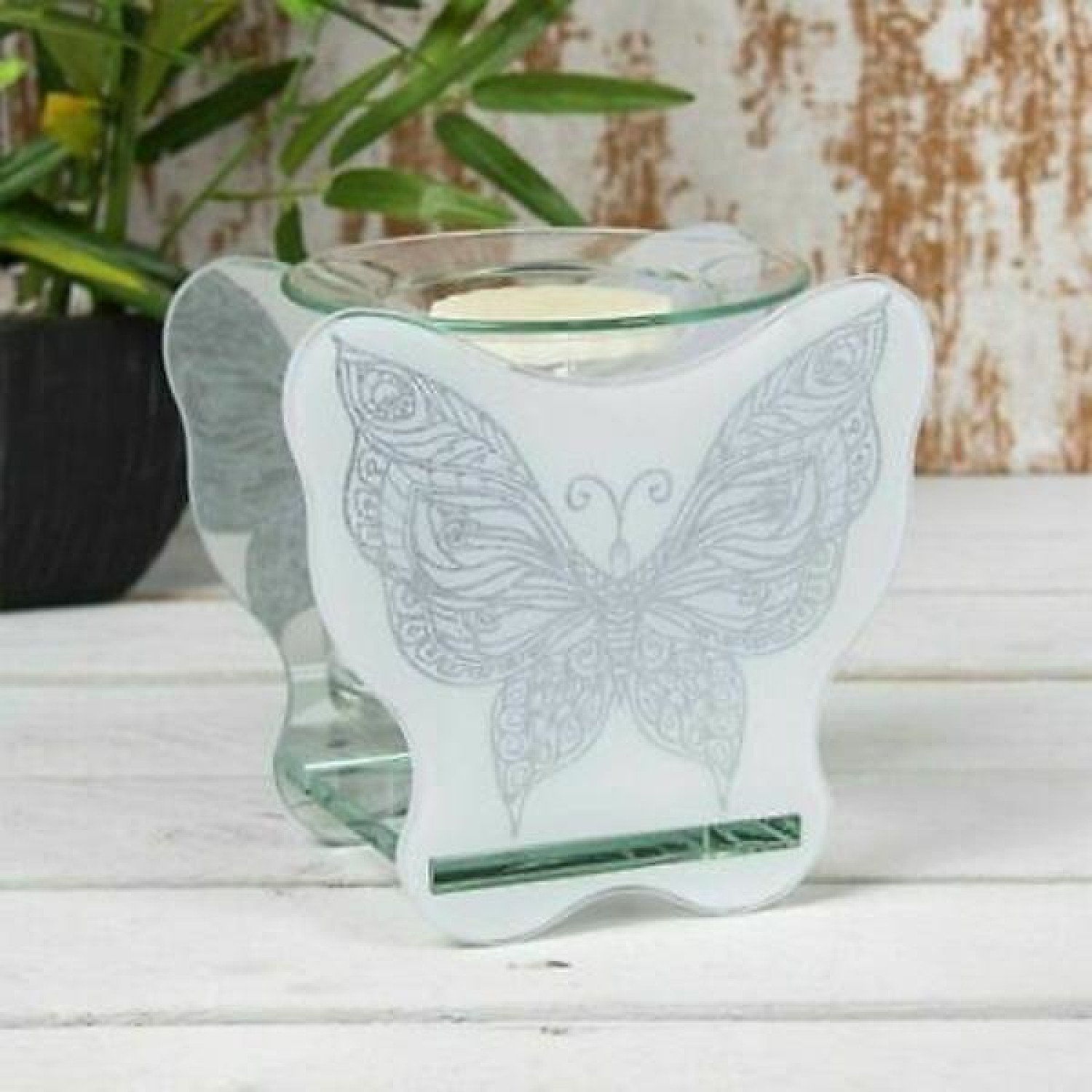 Glass Butterfly Wax Oil Warmer