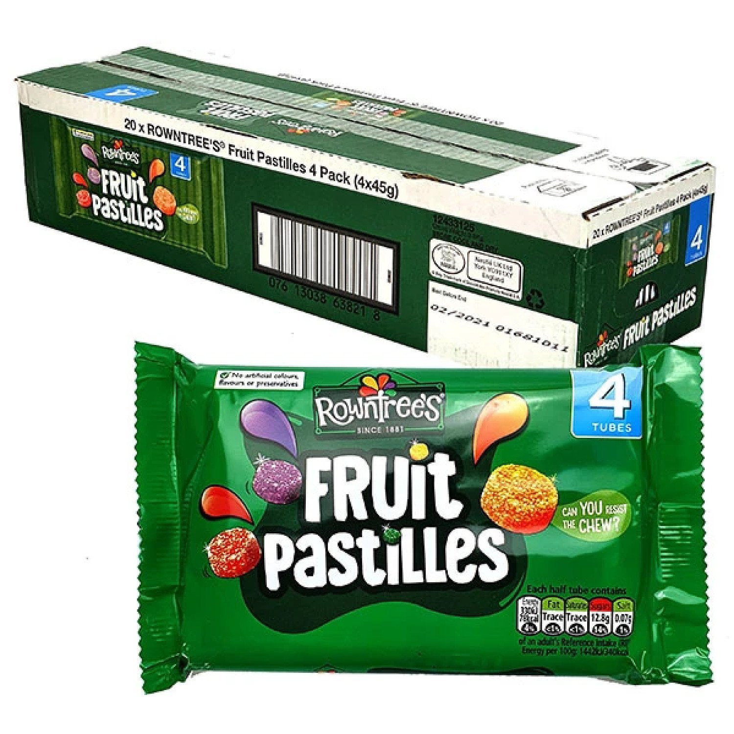 80 X ROWNTREE’S ORIGINAL FRUIT PASTILLES 45G PACKS £27.99 Free Postage