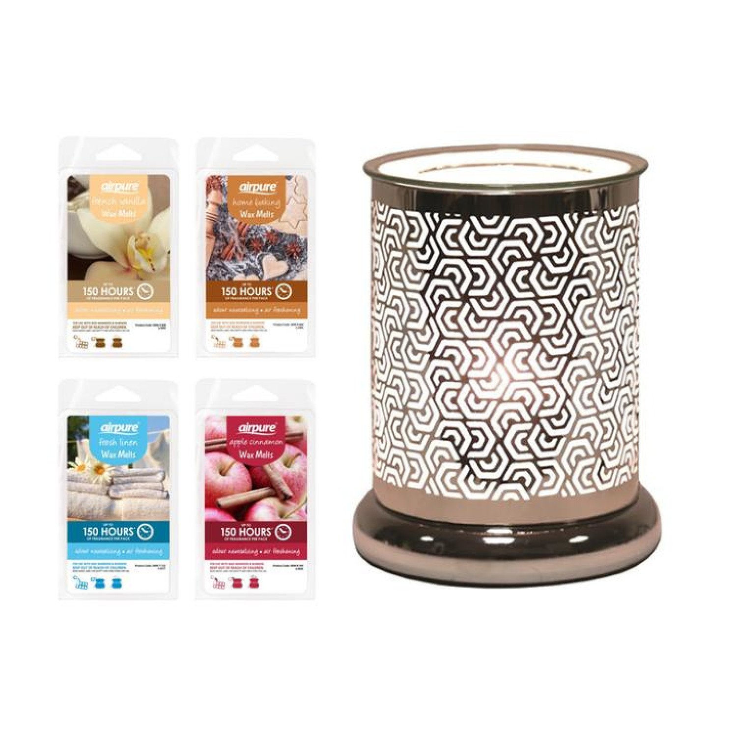Hexagonal Cylinder - Wax Melt Burner Includes Pack of Wax Melts