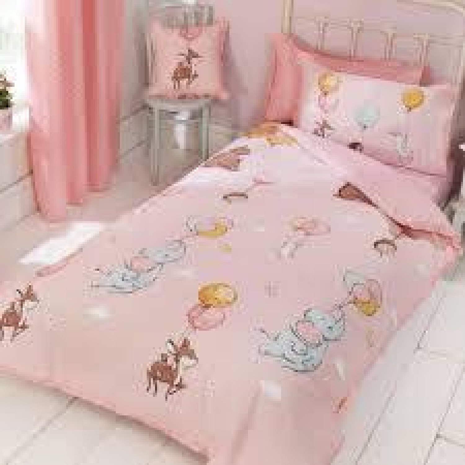 Float Away Frilly Pink Kids Duvet Cover Set