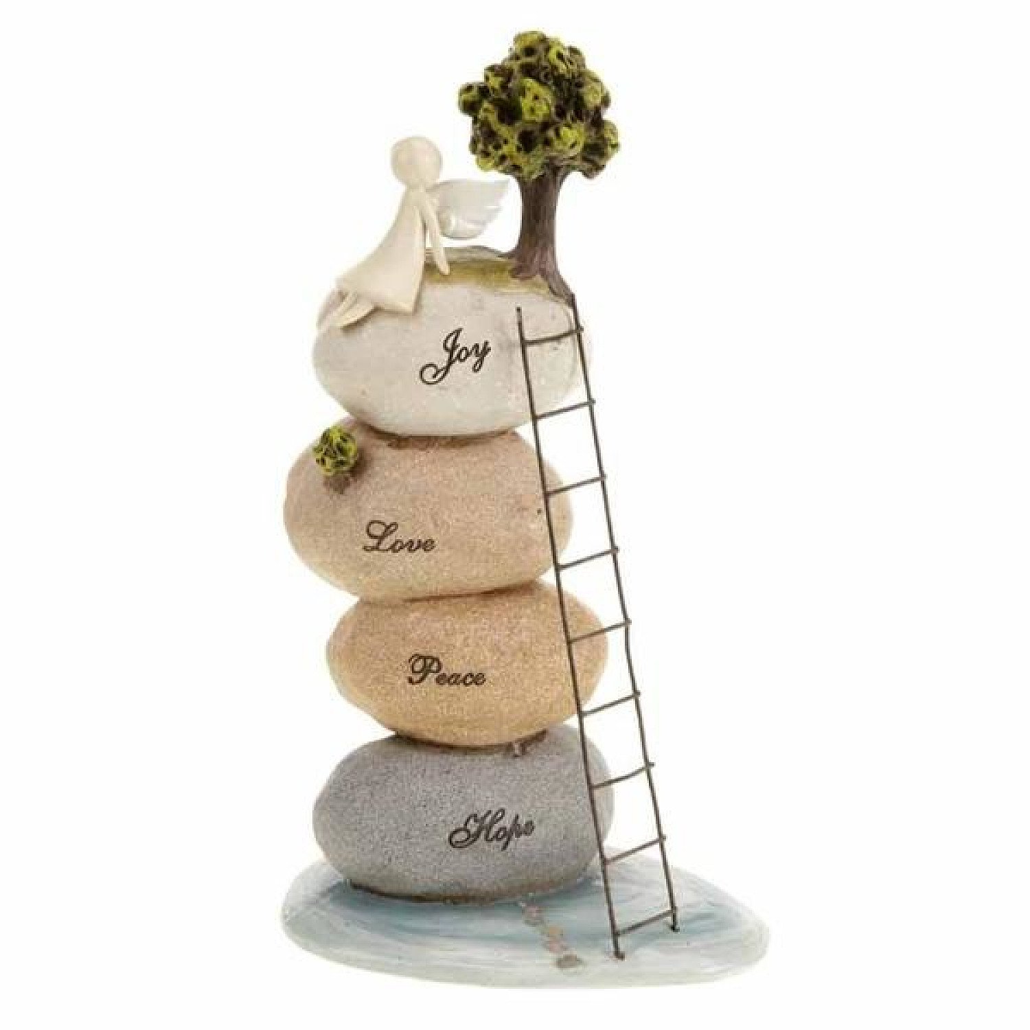 Lrg Joy Love Peace Hope Angel Stones