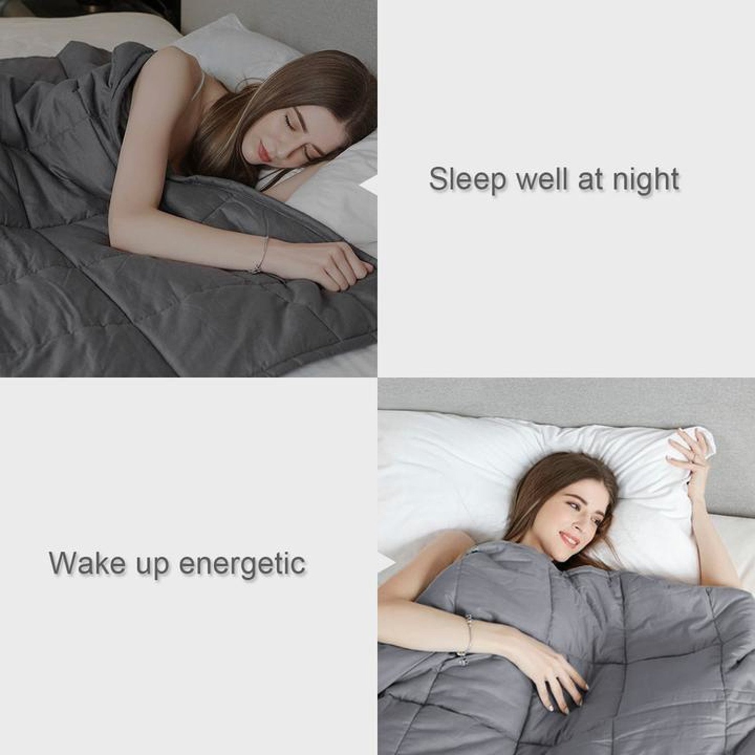 Premium Weighted Blanket Sensory Sleep Reduce Anxiety Cotton 6.8kg