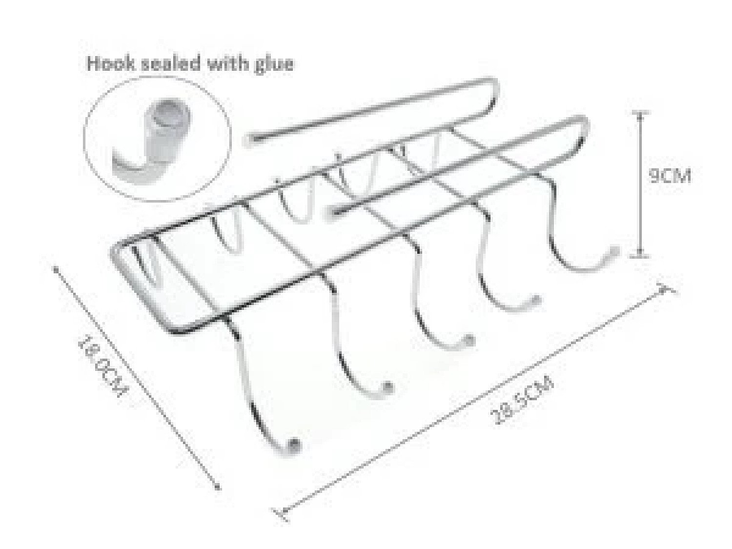Cabinet Wire Mug Cup Holder - Chrome. £8.99 Free Postage