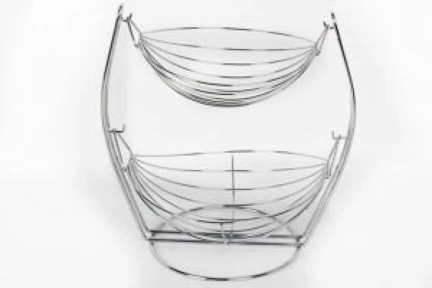 36CM 2 TIER WIRE HANGING BOWL FRUIT VEGETABLE BASKET £23.99 Free Postage