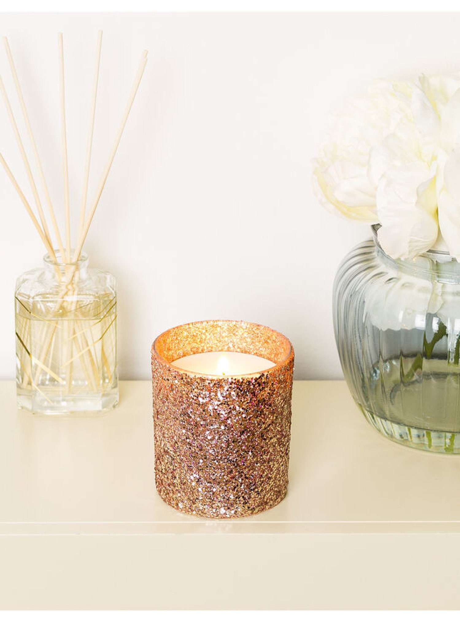 MOTHERS DAY GIFT IDEAS - Peony blush candle - Rose Gold £10.00!