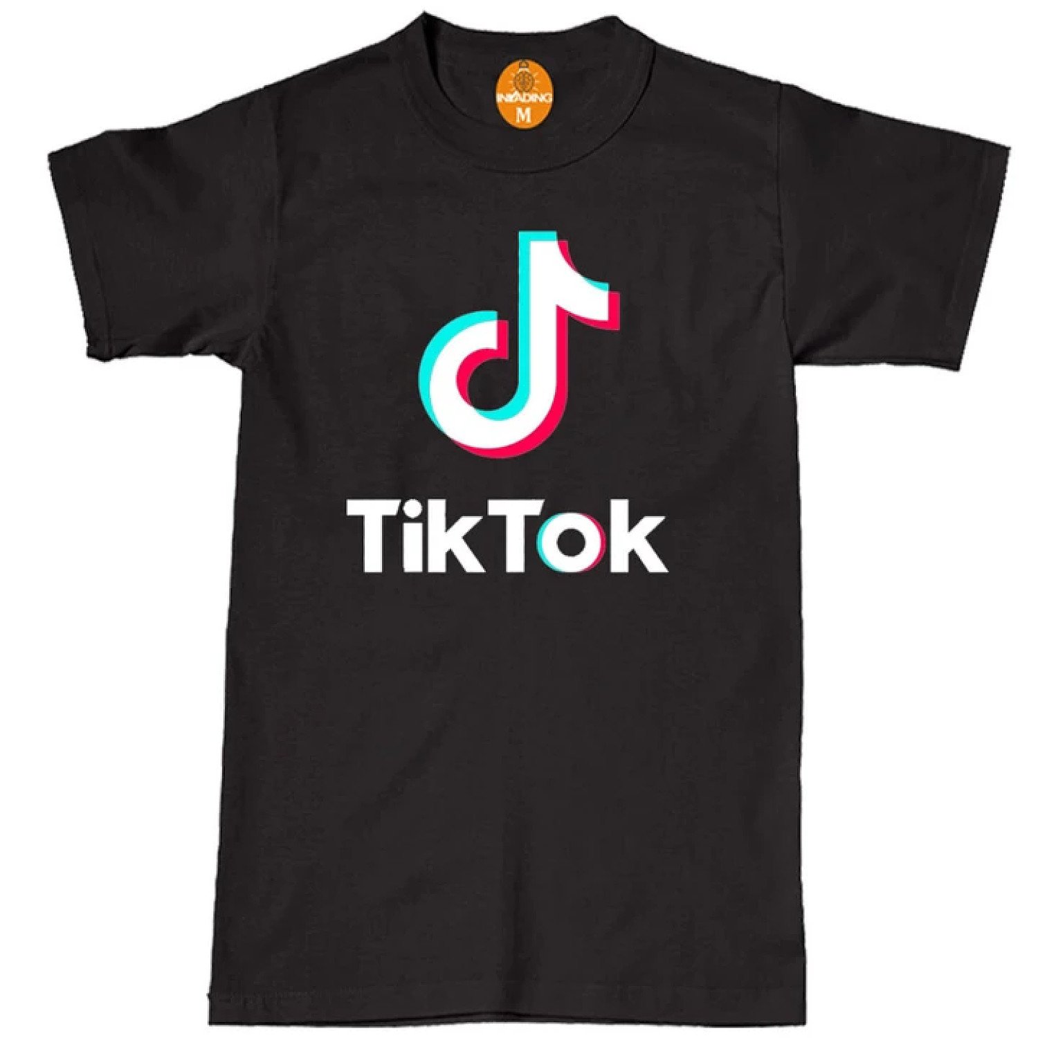 (Black, 2-13 Y) Kids Tik Tok Logo T-Shirt Free Postage