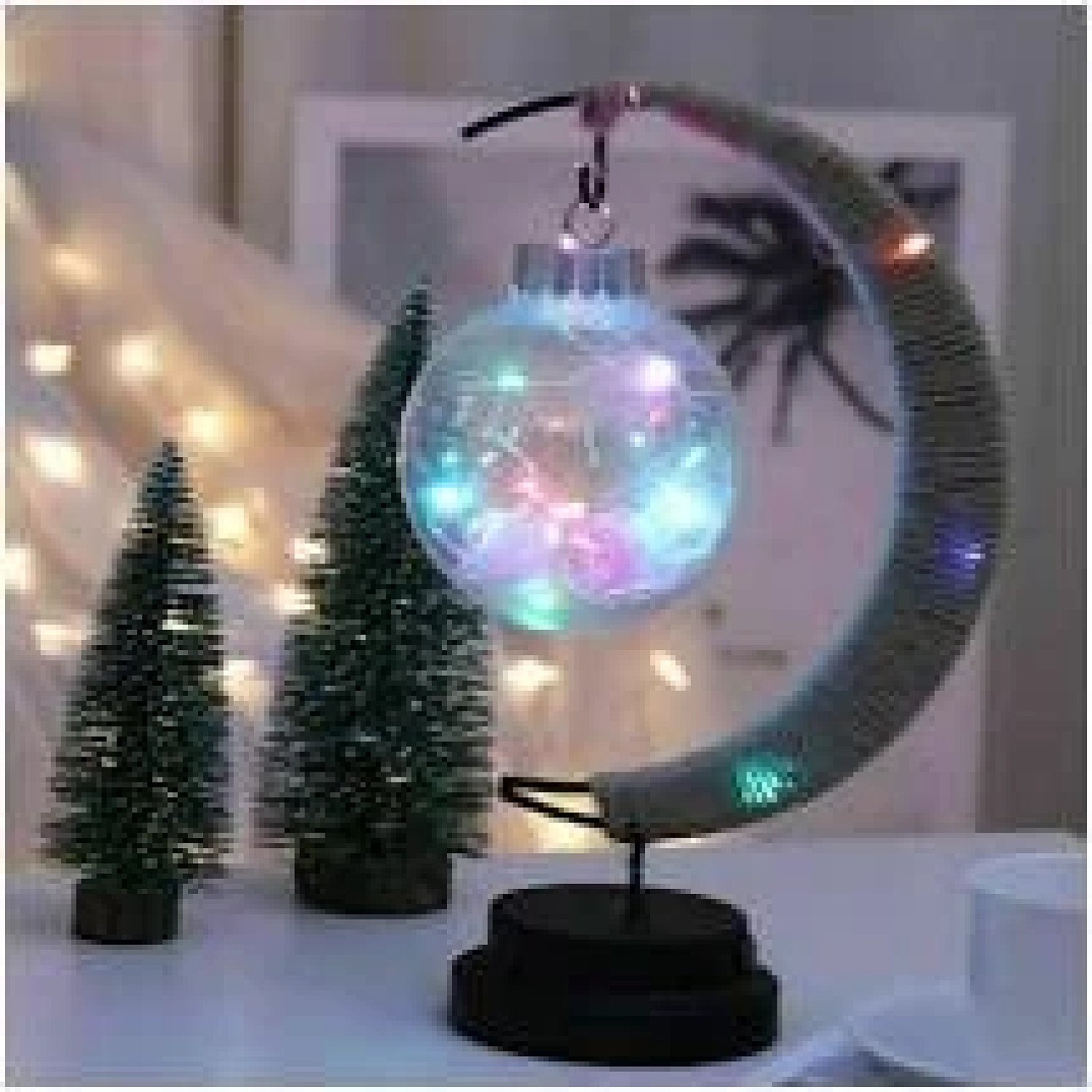 (Multicoloured) LED Moon Shape Night Light Bedside Desk Lamp Free Postage