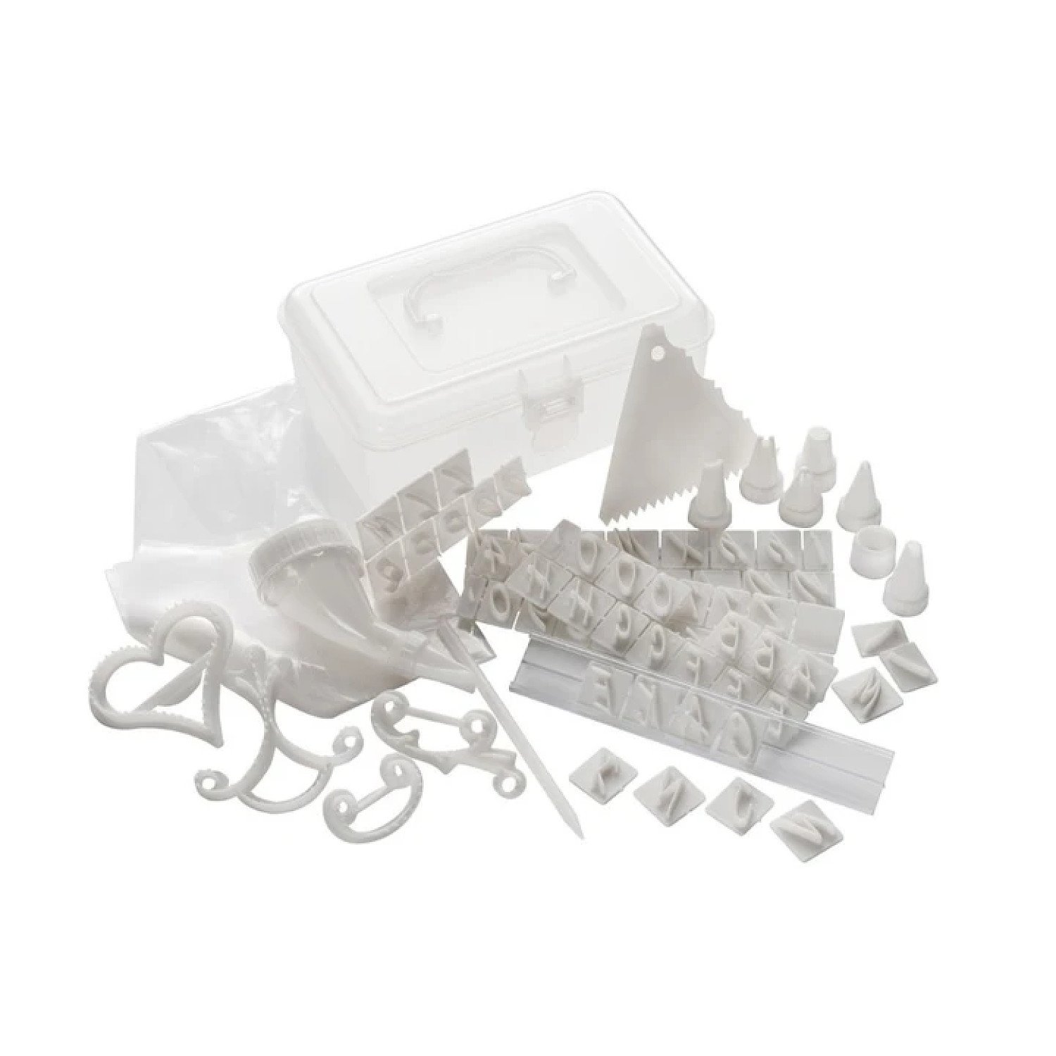 100Pc Cake Decorating Set, White Free Postage