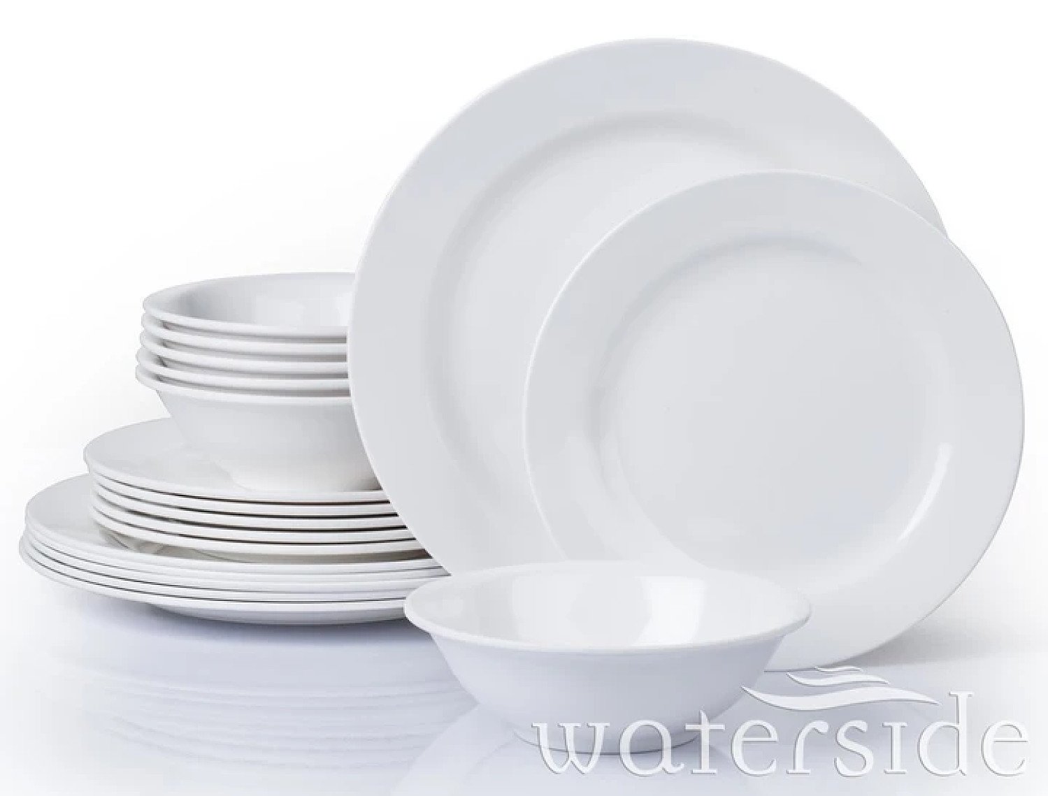 18PC ROUND MELAMINE DINNER SET Free Postage