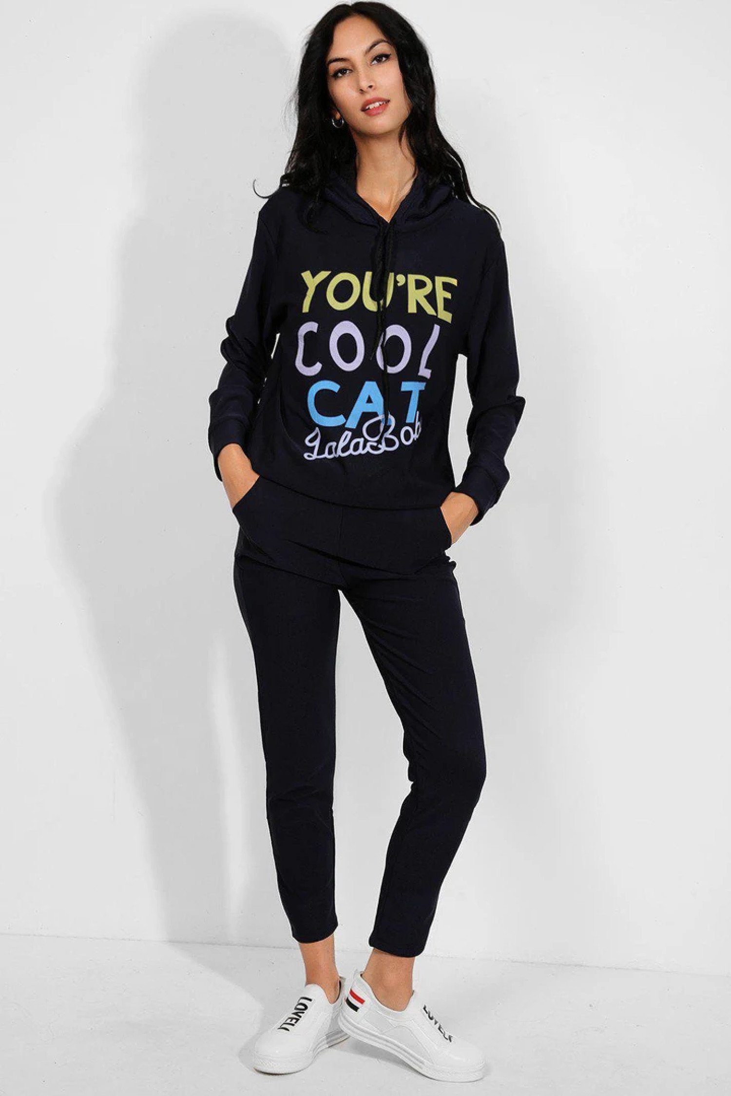 2 Piece Cool Cat Slogan Hooded Tracksuit 8-10, 12-14 Free Postage