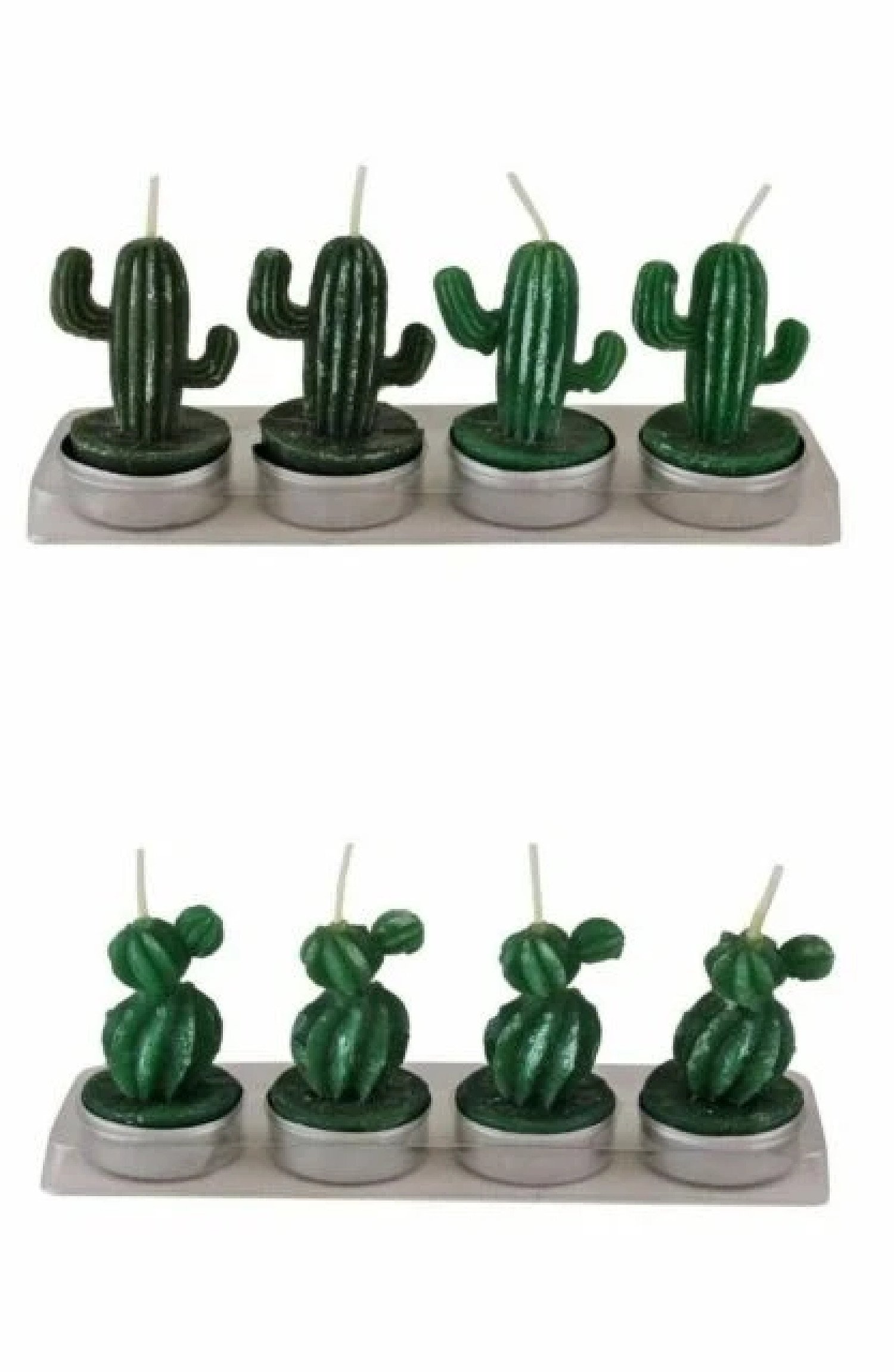 2 x Set of 4 Cactus Tea Light Candles Free Postage